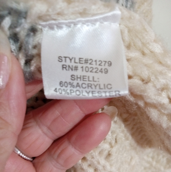 Skies are Blue drop shoulder open cardigan with patch pockets women's size M - Picture 6 of 9